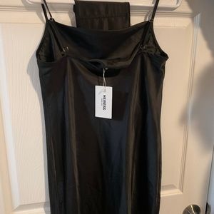 Heiress Black Corset Slip Dress